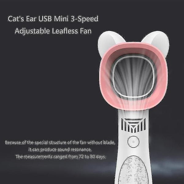 Portable Bladeless Fan Handheld Usb Rechargeable Mini With 3 Fan Speed Level Des Carousel 4