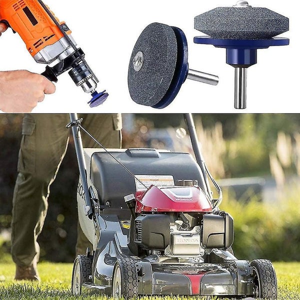 Packs Lawn Mower Blade Sharpener Mower Sharpener Garden Tools Drill Bit Grinding Carousel 2