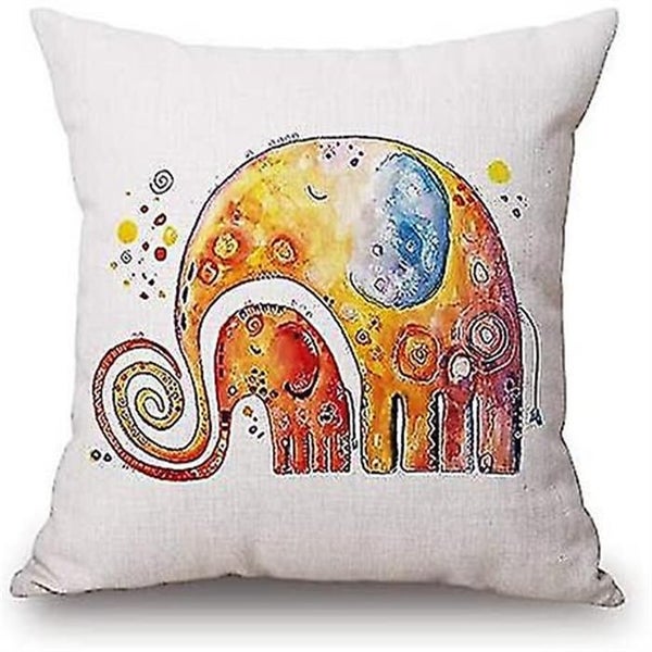 Pillow Case Linen Cotton Cushion Throw Pillow Cover Square 18" X 18" Carousel 1