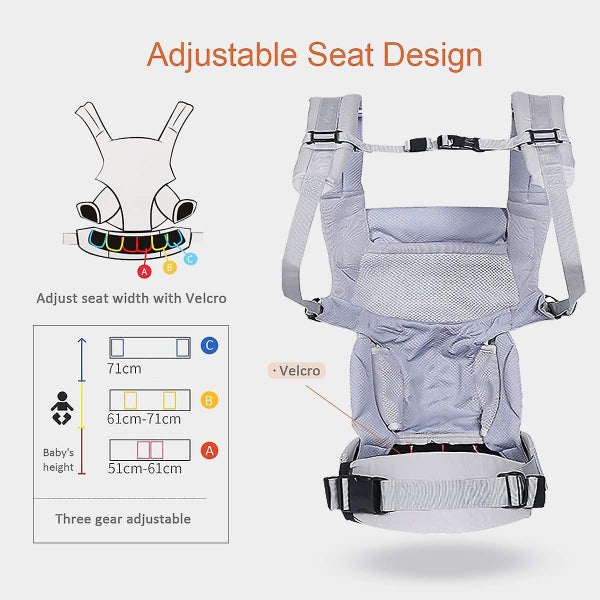 Premium Breathable Baby Carrier With Storage Bag Ergonomic Sun Protection Cover Carousel 4