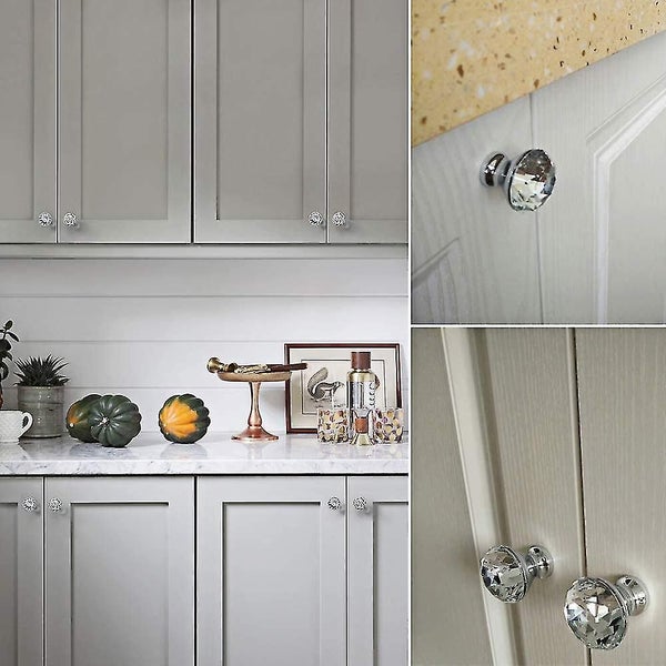 Pack Of 10 30mm Dresser Knobs Crystal Knobs Drawer Knobs - Cabinet Pull Crystal Carousel 4