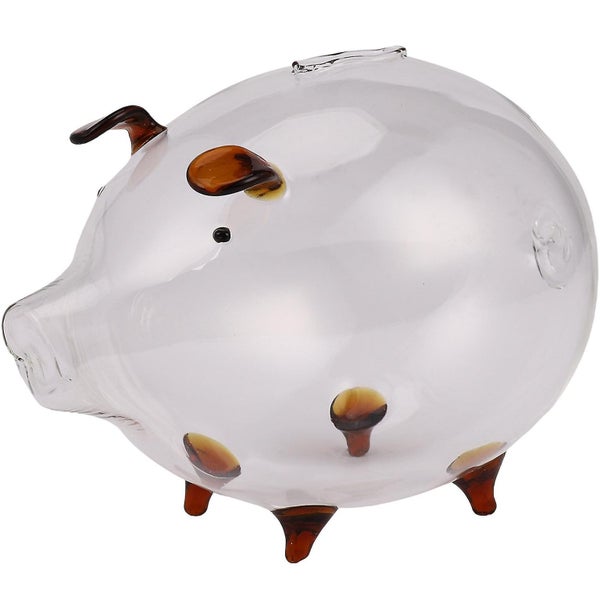 Pig Piggy Bank Money Boxes Coin Saving Box Cute Transparent Glass Souvenir Birth Carousel 1