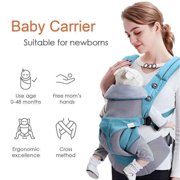 Premium Breathable Baby Carrier With Storage Bag Ergonomic Sun Protection Cover Carousel 2