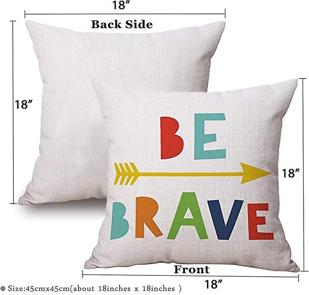 Pillow Case Linen Cotton Cushion Throw Pillow Cover Square 18" X 18" Carousel 2