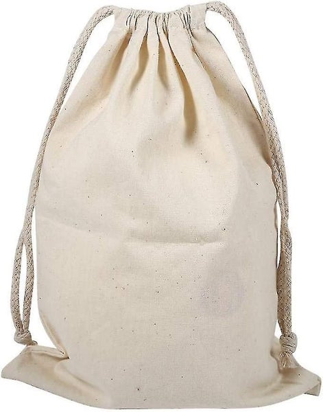 Pack Of 6 Cotton Drawstring Bags, Household Cotton Drawstring Storage Laundry Ba Carousel 1