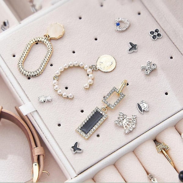 Portable Jewelry Box Jewelry Box Storage Box For Earrings, Necklaces, Rings Gift Carousel 2