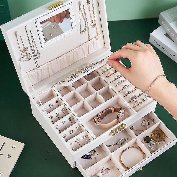 Portable Jewelry Box Jewelry Box Storage Box For Earrings, Necklaces, Rings Gift Carousel 4