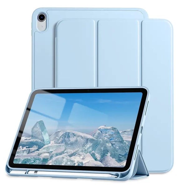 iPad 10.9 NEW iPad 10th Gen 2022 with Pencil Holder, Soft TPU Protective Stand Carousel 2