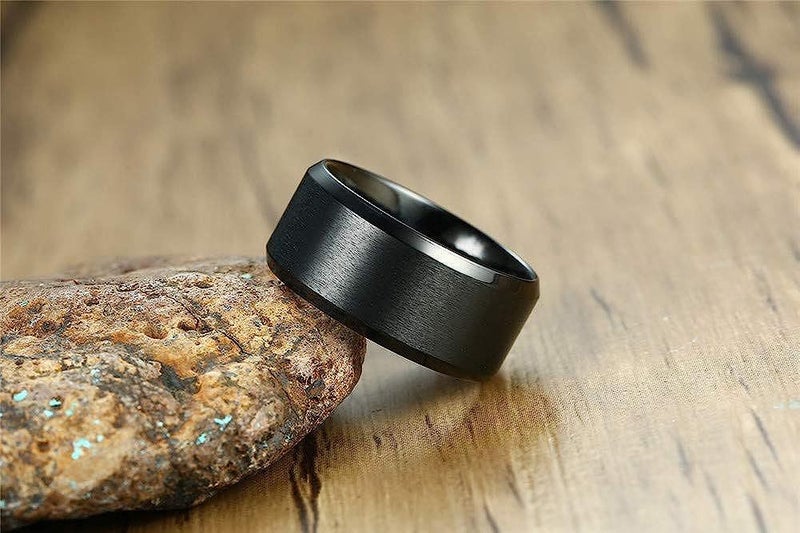 Men's Gun-Metal Black Titanium Band with a Matte Finish Carousel 2
