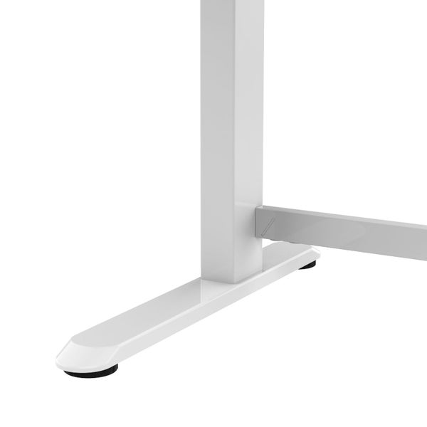 Loctek Height adjustable desk ultra white glass desktop Carousel 13