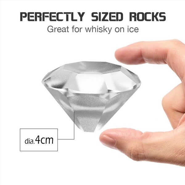 2 X Diamond-Shaped Ice Cube Molds Carousel 6