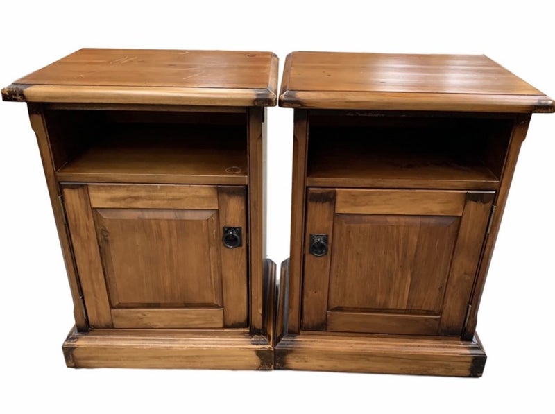 Beautiful Woodpeckers solid rimu bedside cabinets - FULLY RESTORED Carousel 2