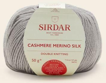 Sirdar Cashmere Merino Silk DK 405 SILVER GREY Carousel 1