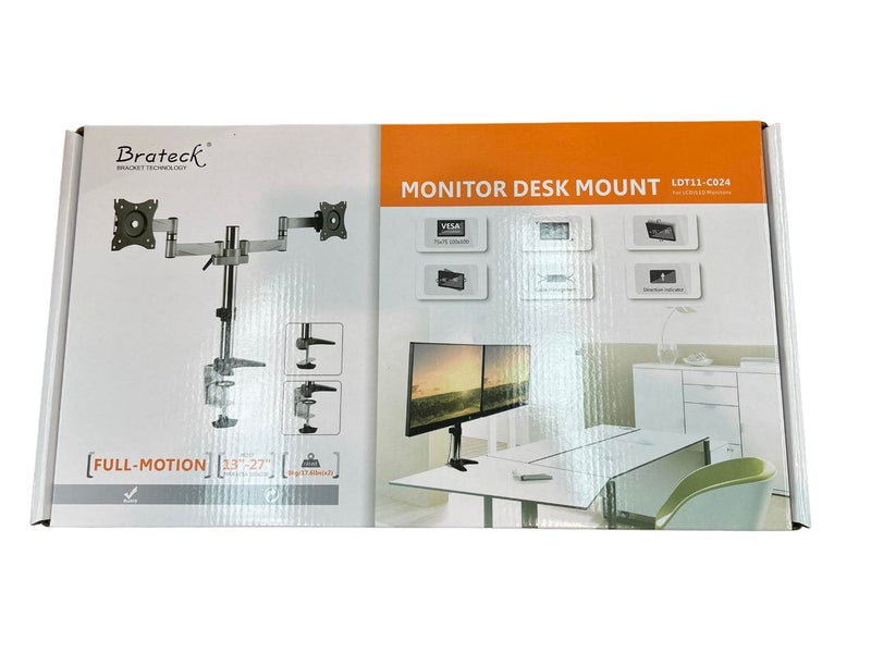 Brateck Aluminium LCD VESA Dual Desk Mount Carousel 2