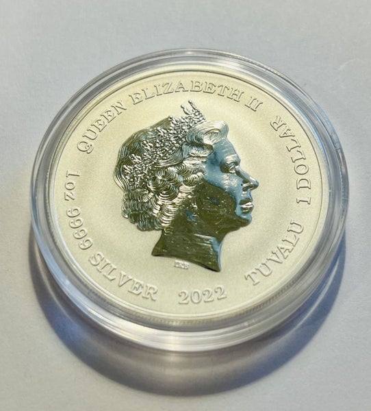 2022 1oz Tuvalu The Phantom .9999 Silver BU Coin Carousel 2