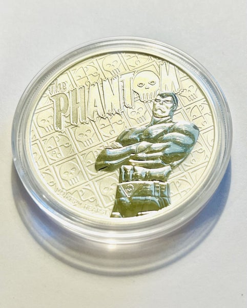 2022 1oz Tuvalu The Phantom .9999 Silver BU Coin Carousel 1