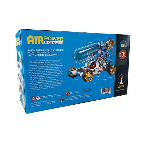 Johnco Air Power Engine Car Build Play Air Powered DIY Kids Learning Toy 10y+ Carousel 2