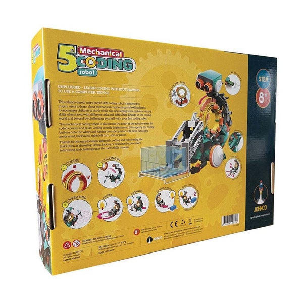 Johnco 5-in-1 Mechanical Coding Fundamentals Robot Kids Learning Fun Toy 8y+ Carousel 2