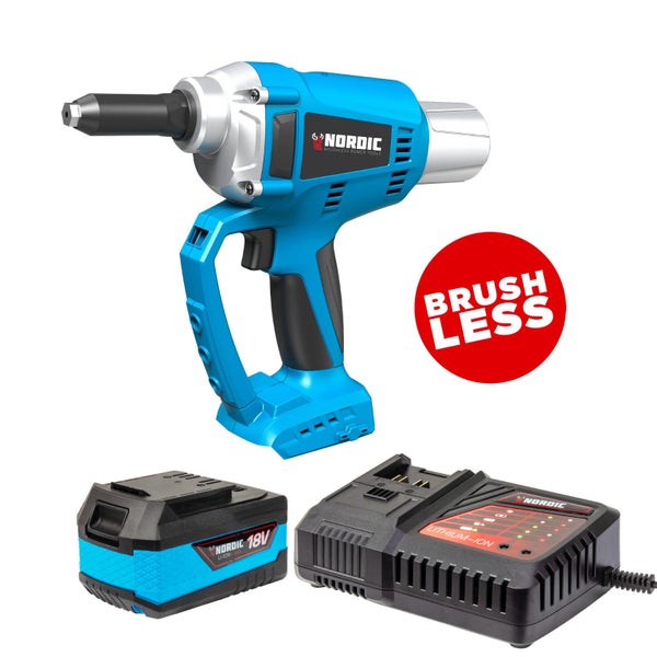 18v Li-ion Brushless Rivet Gun 4AH Kit Carousel 1