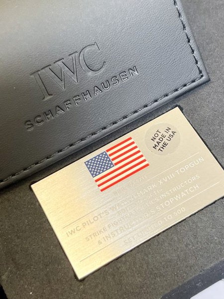 IWC Mark XVIII Pilot Top Gun Limited Edition of 500 SFTI Full Set Ref IW324711 Carousel 10