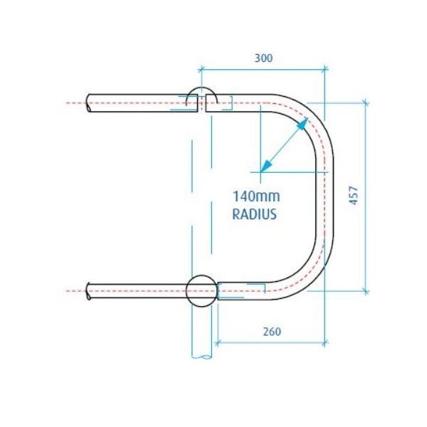 Walkway Stanchion Closure Bend HDG Carousel 2