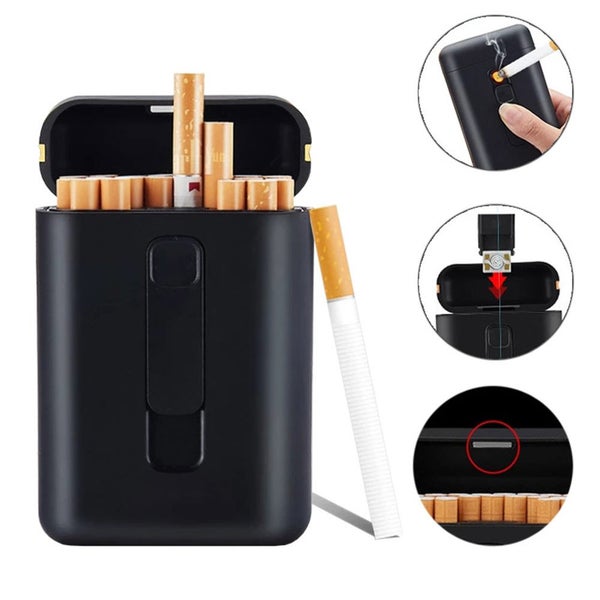 Replaceable Tungsten Coil Reusable Cigarette Case USB Plasma Arc Lighter Box Carousel 1