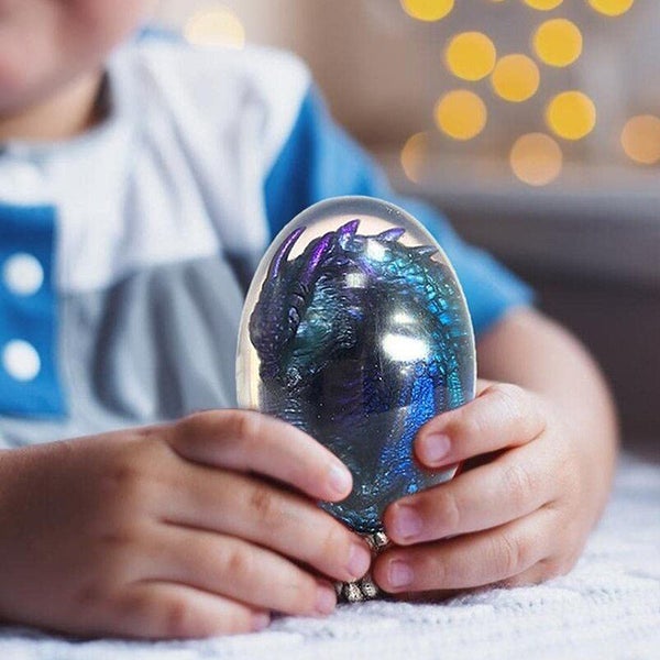 Dragon Egg Crystal Transparent Resin Statue Lava Dinosaur Egg Souvenir Craft Carousel 2
