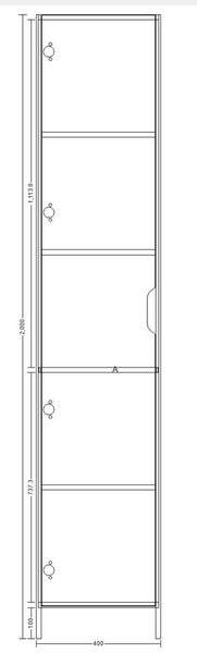 DEAL! Plywood free standing tall storage cabinet 2000H LH side Soft close hinges Carousel 10