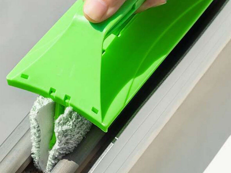 2Pcs Window Groove Cleaning Brush Handheld Door Window Track Cleaner Green Carousel 2