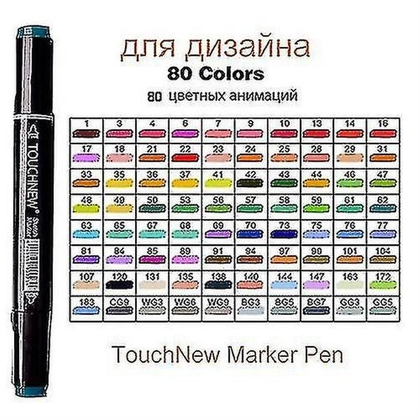 80 Color Marker Pens, Double-tip Art Sketch Marker Pens, Artists Use Protective64214551605377111
