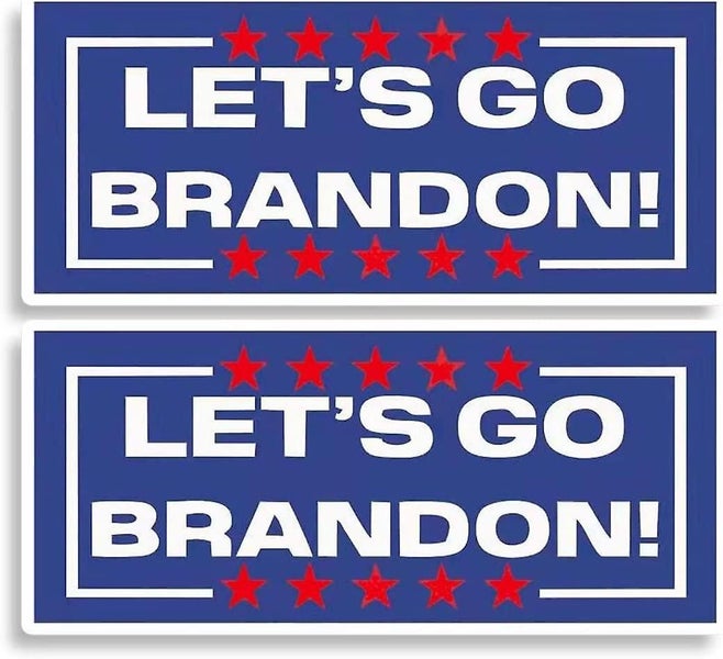 7 Inch X 3 Inch Let's Go Brandon Car Bumper Sticker Decal Funny Car Truck Windde Carousel 1