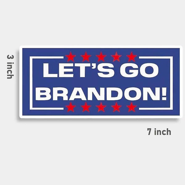 7 Inch X 3 Inch Let's Go Brandon Car Bumper Sticker Decal Funny Car Truck Windde Carousel 2