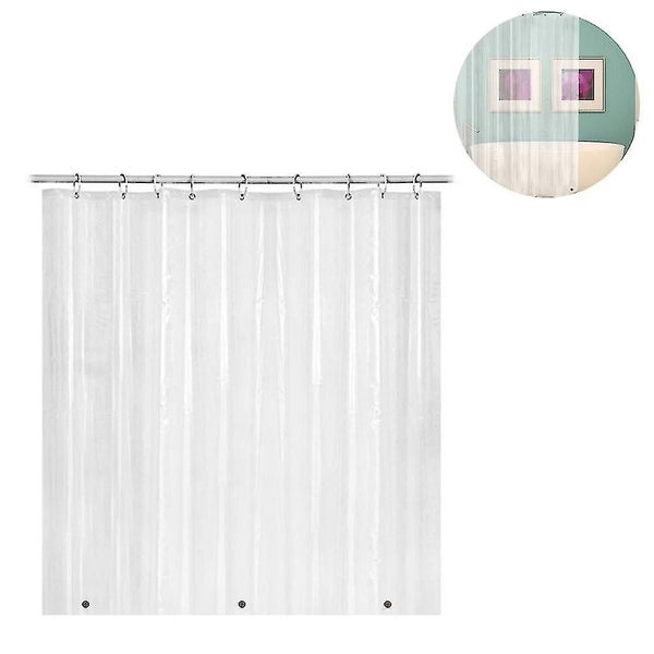 12pcs Heavy Duty Crystal Clear Thick Shower Curtain Liner Carousel 2