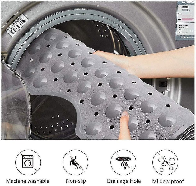 Anti Slip Bath Mat 100 X 40 Cm Extra Long Shower Mat Machine Washable Bath Mat A Carousel 4