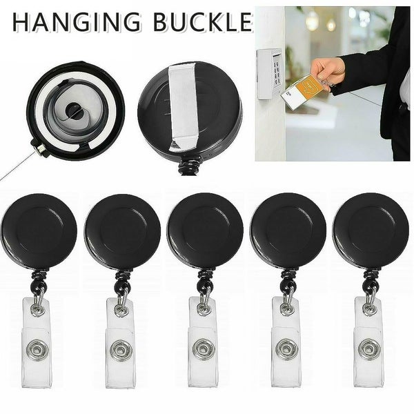  50 Pcs Retractable Badge Reel Clips Holder For