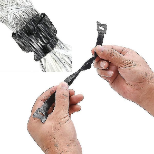 100 X Black Adjustable Reusable Cable Ties Straps, Hook And Loop Cable Straps Ca Carousel 2