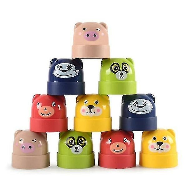 Diy Stacking Cup Parent Child Interactive Domino Carousel 1