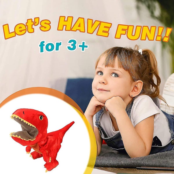 Dinosaur Hand Puppet Plush With Active Mouth For Cosplay Storytelling Pretend Pl Carousel 4