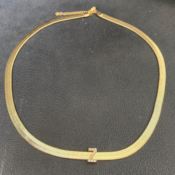 18k Gold Plated Customized Name Necklace Custom Zircon 26 Initial Letter Necklac Carousel 1