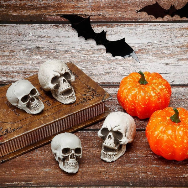 8 Halloween Skulls Realistic Skull Human Skull Heads For Halloween Bar Home Tabl Carousel 5