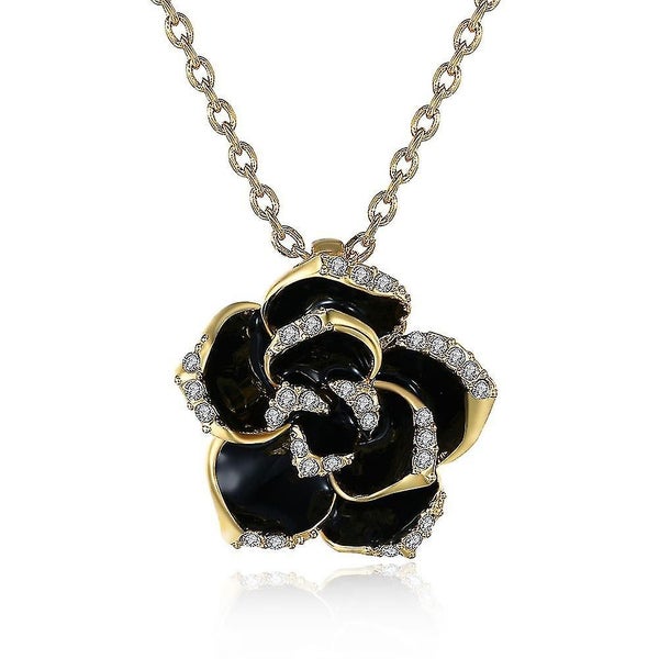Environmental Protection Gold Rose Pendant Ladies Necklace N613 Lkn18krgpn613 Carousel 1