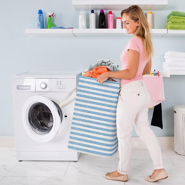 2-pack Laundry Hamper 75l Collapsible Large Laundry Baskets With Easy Carry Hand Carousel 5