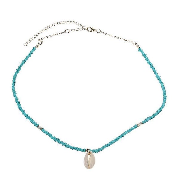 Bohemian Sea Necklace With Turquoise Beads And Shell Pendant Friendship Jewelry Carousel 1