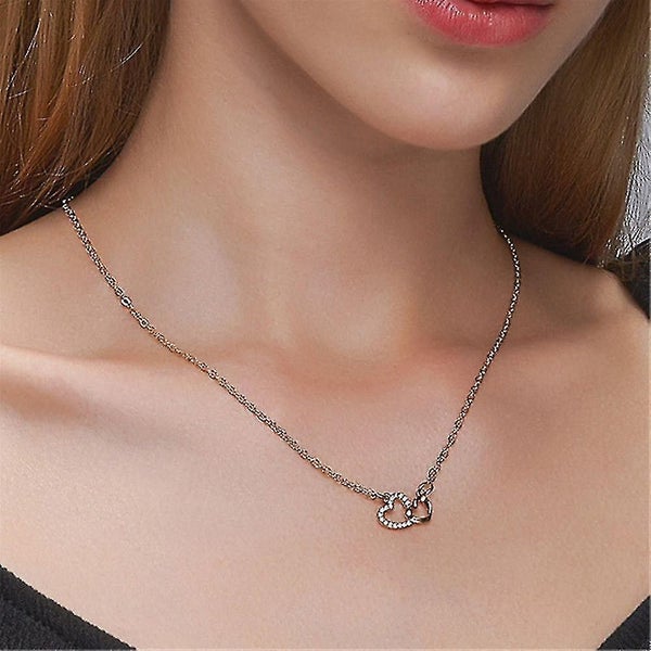 Elegant Necklace Zircon Love Heart Shape Pendant Luxury Jewelry Carousel 2