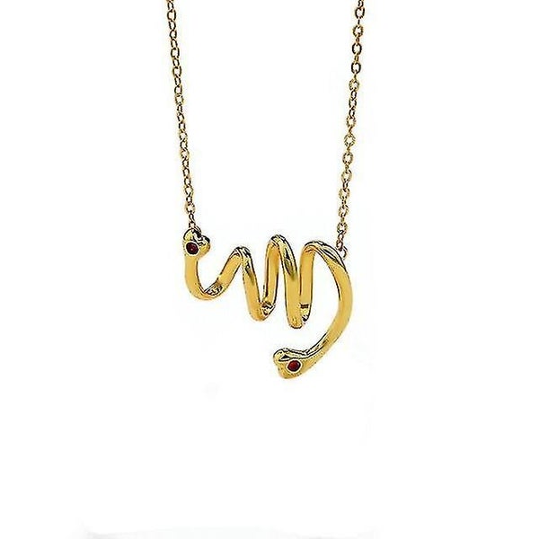 925 Silver Necklace Gift For Women Red Zircon Gold Chain Heartstring Pendants Je Carousel 1