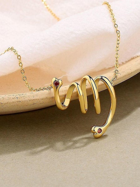 925 Silver Necklace Gift For Women Red Zircon Gold Chain Heartstring Pendants Je Carousel 2