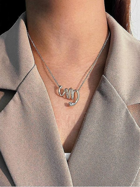 925 Silver Necklace Gift For Women Red Zircon Gold Chain Heartstring Pendants Je Carousel 5