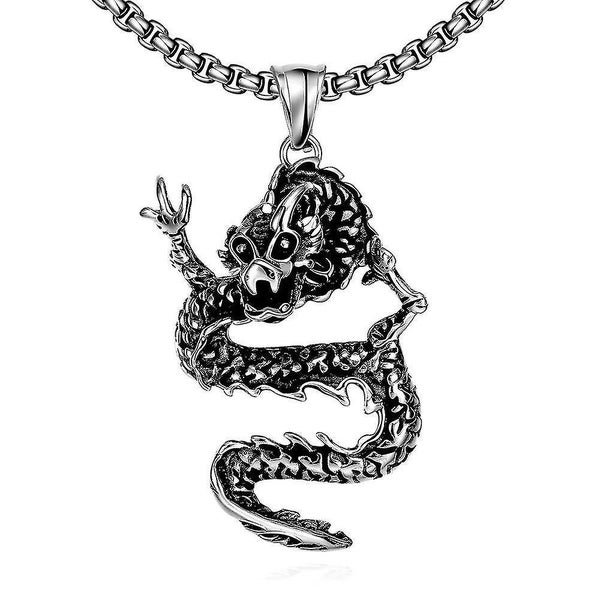 Ancient Maya Foreign Trade Hot Selling 316 Steel Dragon Style Men's Pendant Neck Carousel 1