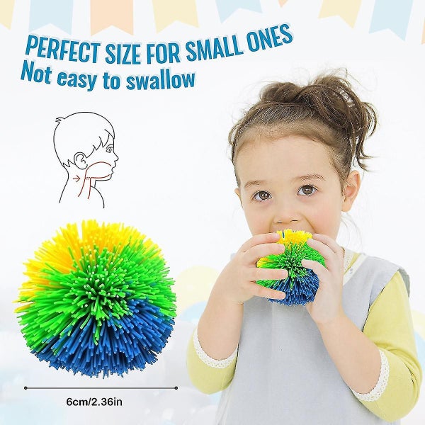 12pcs Strings Balls Stress Relief Silicone Monkey Stringy Balls Bpa-free Rainbow Carousel 2