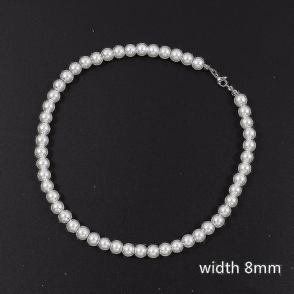 2022 New Trendy Imitation Pearl Necklace Men Temperament Simple Handma Carousel 5